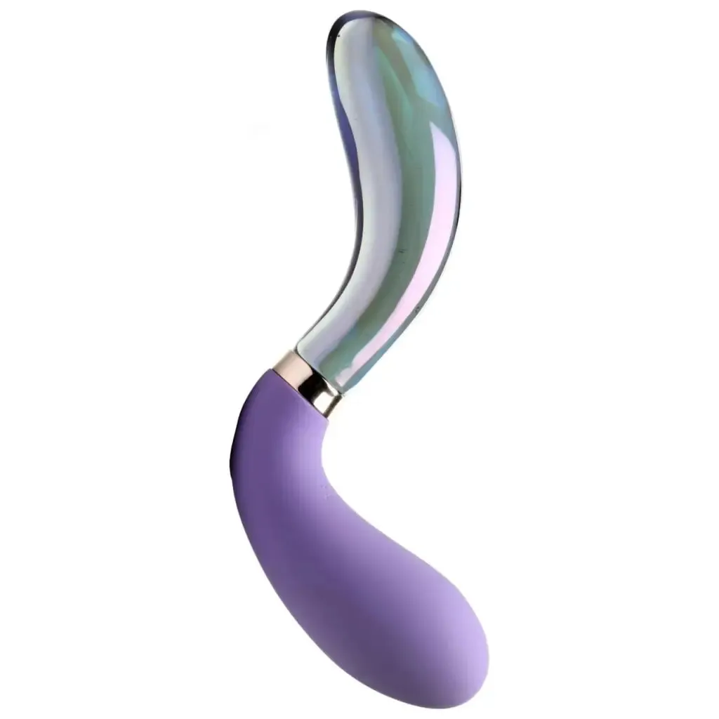 10x Pari Dual Ended Wavy Silicone And Glass Vibrator