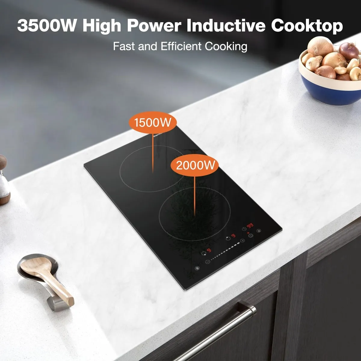 12‘’ Induction Cooktop w/ 2 Boost Burners