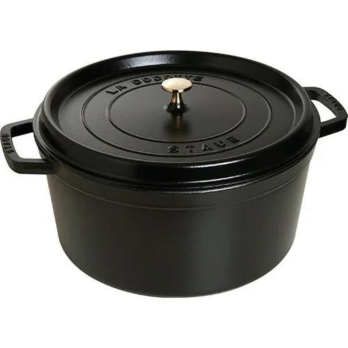 13.25qt Cast Iron Round Dutch Oven Matte Black