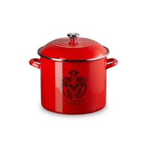 20qt Enamel on Steel Traditional Lobster Stockpot w/ Lid