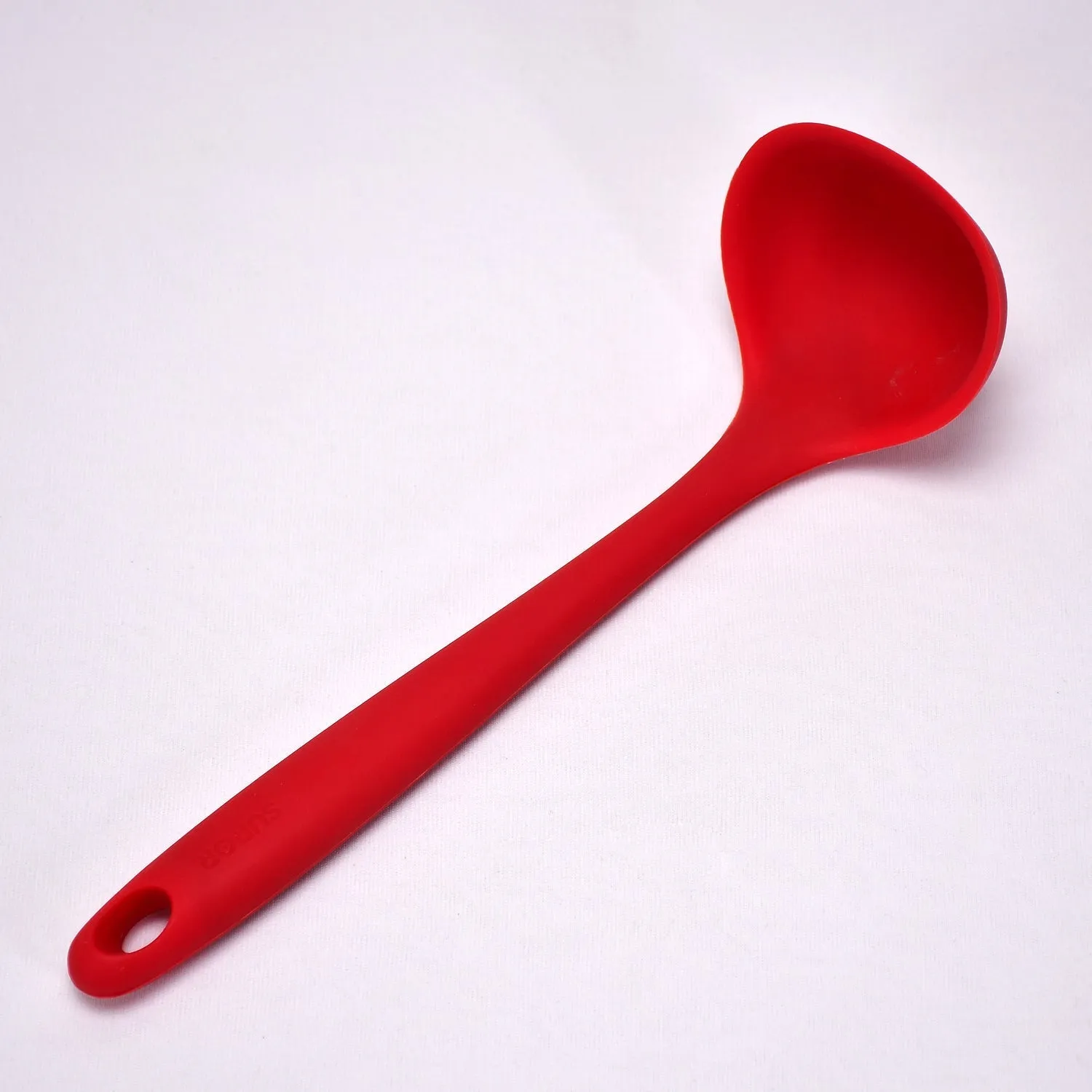 2300 Silicone soup Spoon, Heat Resistant Soup Ladle Scoop with Solid Coating Handle