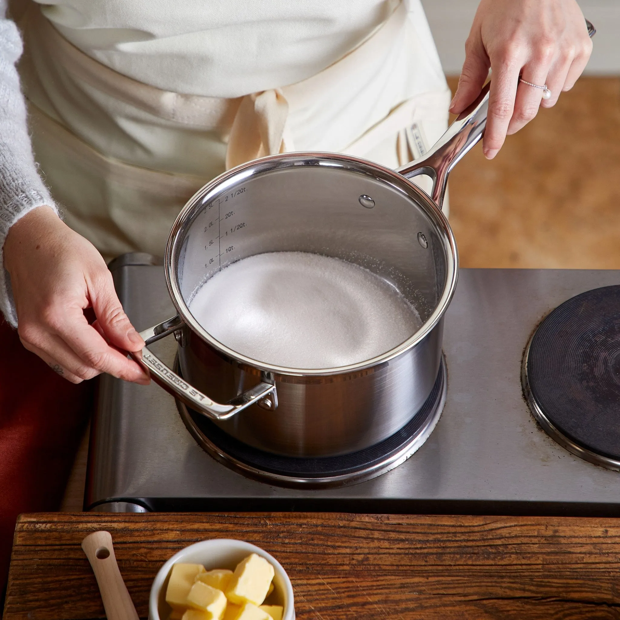 3-Ply Stainless Steel Saucepan with Lid | 20cm