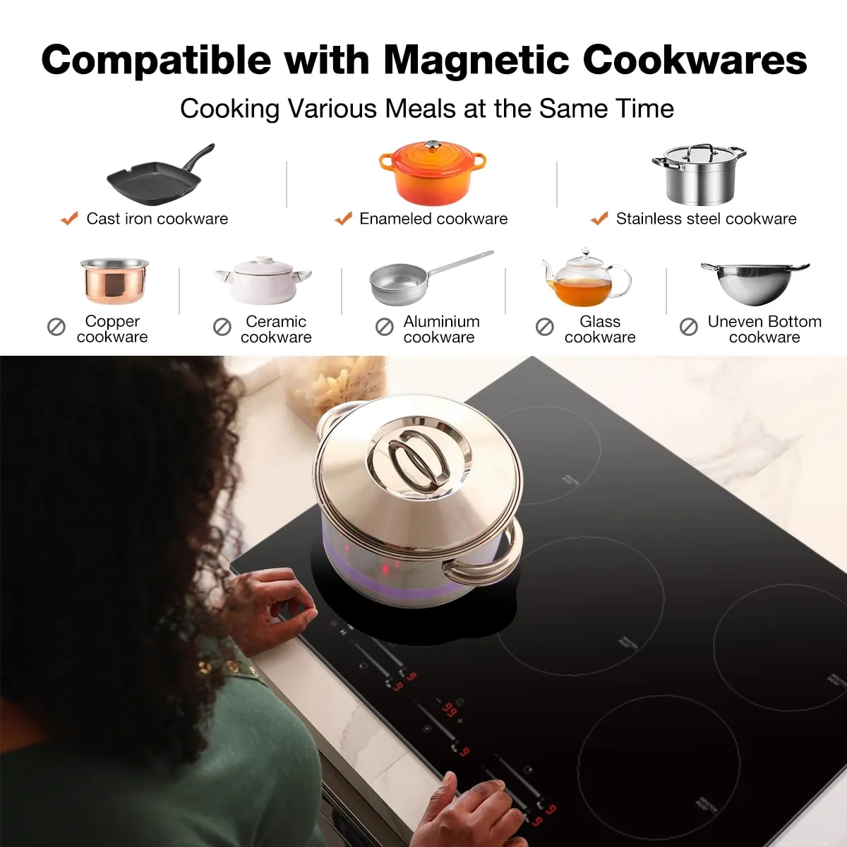 30'' Induction Cooktop w/ 5 Boost Burners