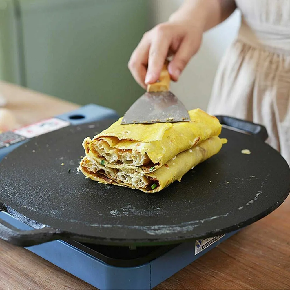 40cm Pre-Seasoned Cast Iron Crepes Pan Set, 5 Piece