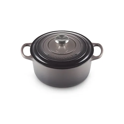 4.5qt Signature Cast Iron Round Dutch Oven, Oyster