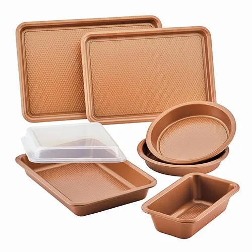 7pc Nonstick Bakeware Set Copper