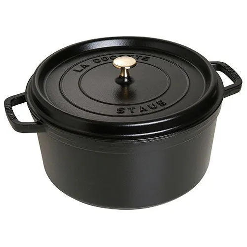 8.75qt Round Cast Iron Dutch Oven Black Matte