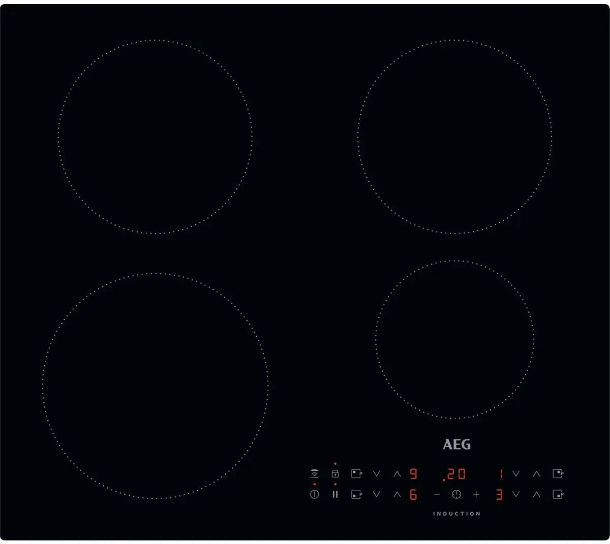 AEG IKX64301CB Induction Hob - 59cm Black, Frameless Design, Touch