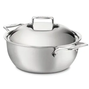 All-Clad d5 Brushed Stainless 5.5 Qt Dutch Oven with Lid