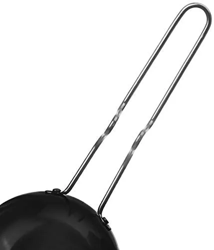 Amazon Brand - Solimo Hard Anodized Small Tadka Pan (9.4cm),Aluminium, Black