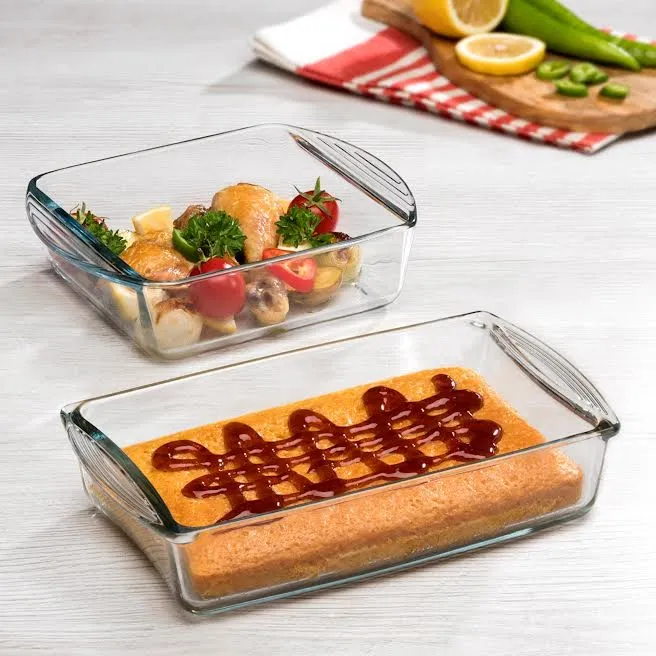 Borcam 1320ml Rectangular Casserole Clear