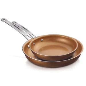 Brentwood Appliances BFP-2810C 2-Piece Nonstick Induction-Compatible Copper Fry Pan Set