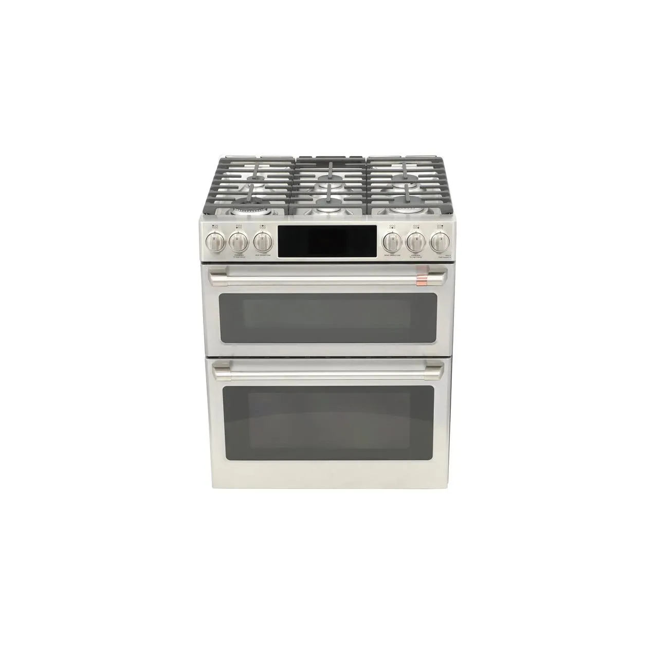 Cafe C2S950P2MS1 Caf(eback)™ 30" Smart Slide-In, Front-Control, Dual-Fuel, Double-Oven Range with Convection