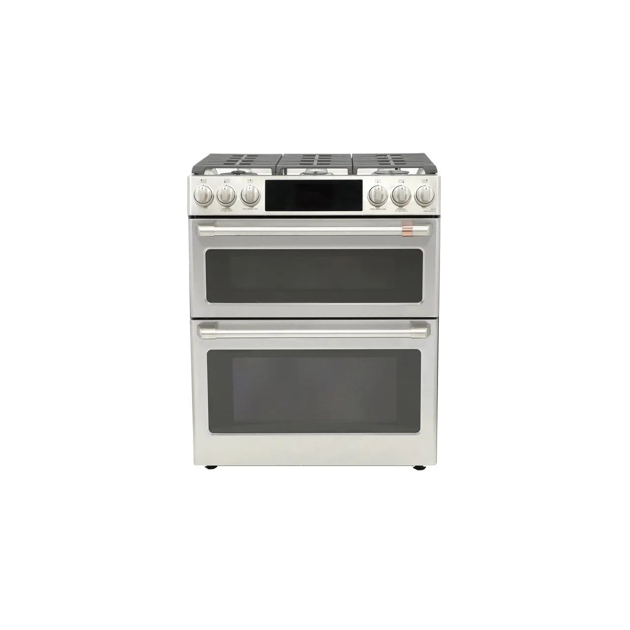 Cafe C2S950P2MS1 Caf(eback)™ 30" Smart Slide-In, Front-Control, Dual-Fuel, Double-Oven Range with Convection