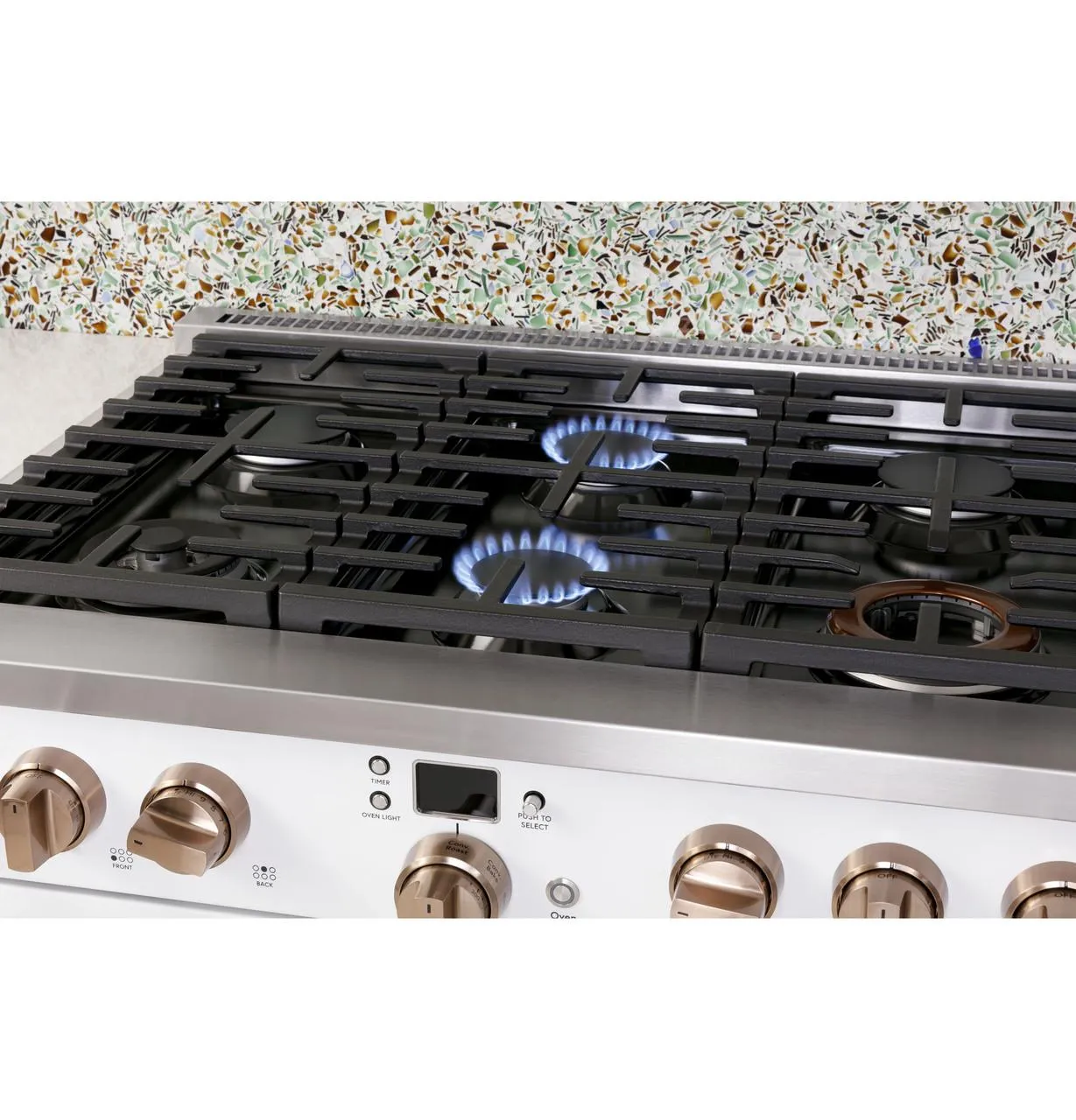 Cafe C2Y366P2TS1 Caf(eback)™ 36" Smart Dual-Fuel Commercial-Style Range with 6 Burners (Natural Gas)