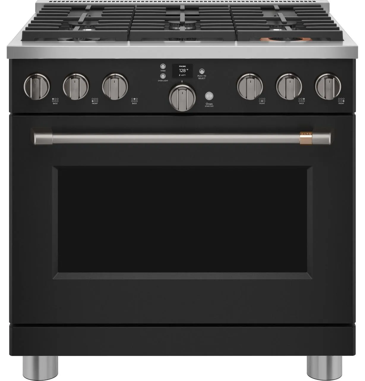 Cafe C2Y366P3TD1 Caf(eback)™ 36" Smart Dual-Fuel Commercial-Style Range with 6 Burners (Natural Gas)