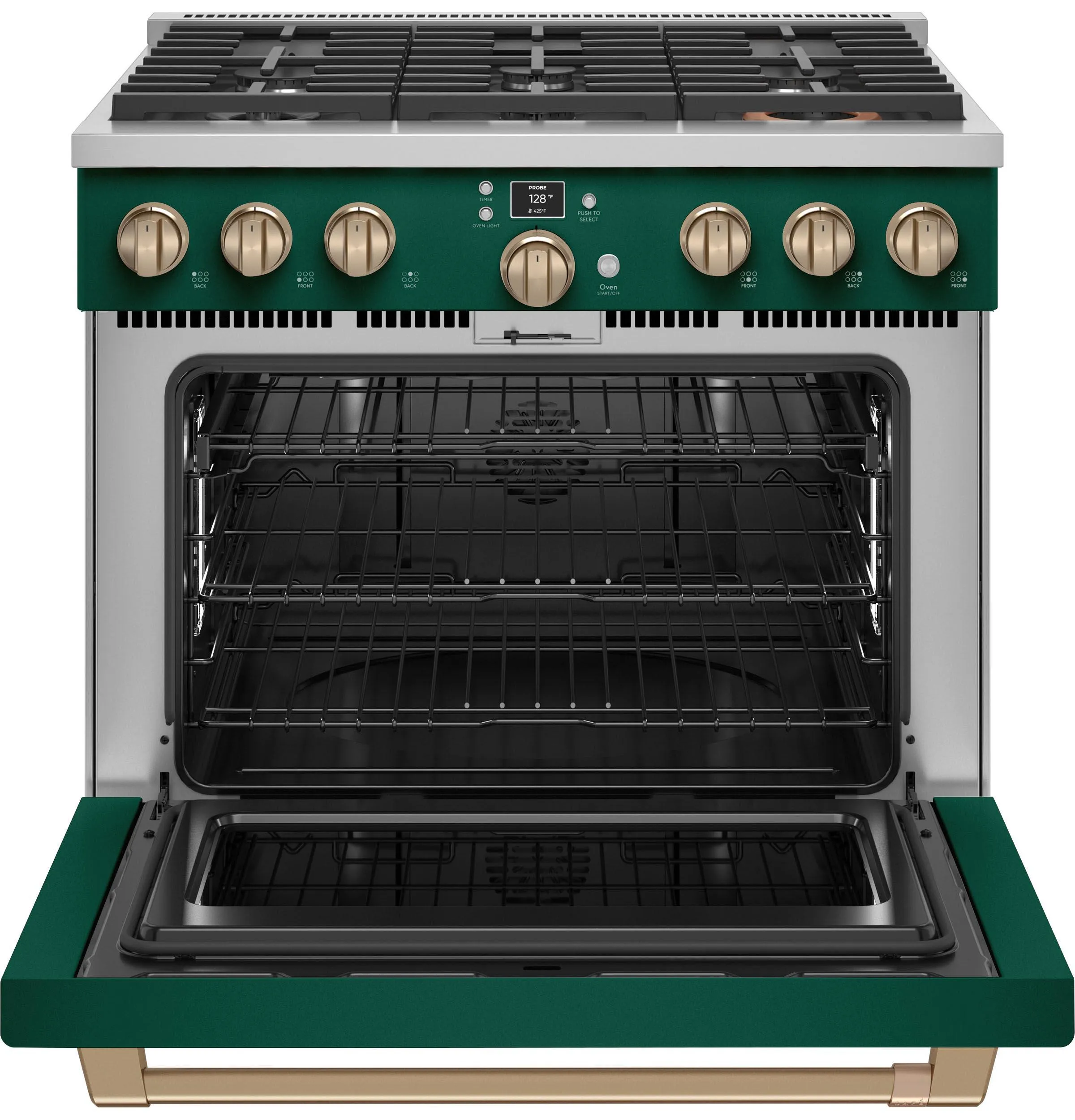 Cafe C2Y366P5TG2 Caf(eback)™ 36" Smart Dual-Fuel Commercial-Style Range with 6 Burners (Natural Gas)