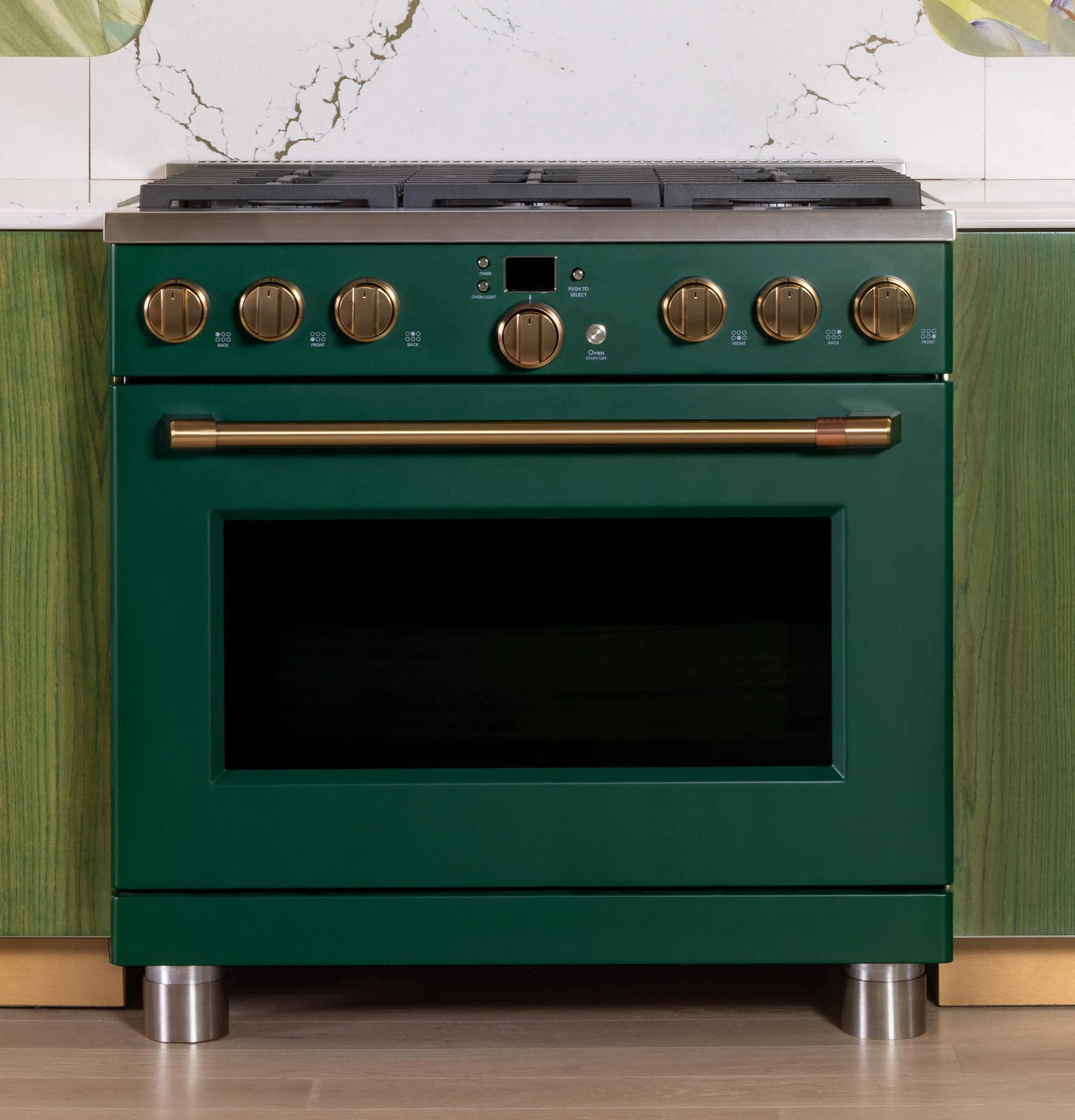 Cafe C2Y366P5TG2 Caf(eback)™ 36" Smart Dual-Fuel Commercial-Style Range with 6 Burners (Natural Gas)