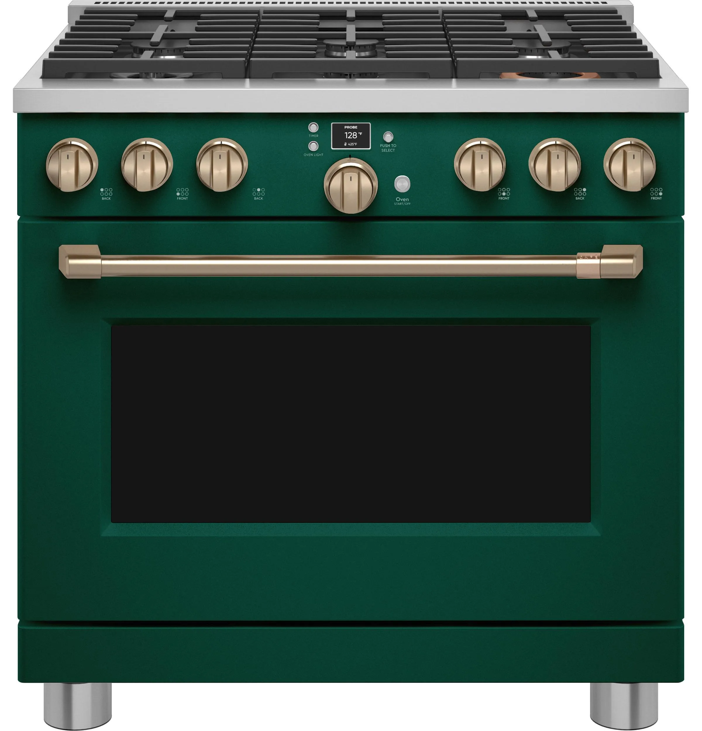 Cafe C2Y366P5TG2 Caf(eback)™ 36" Smart Dual-Fuel Commercial-Style Range with 6 Burners (Natural Gas)