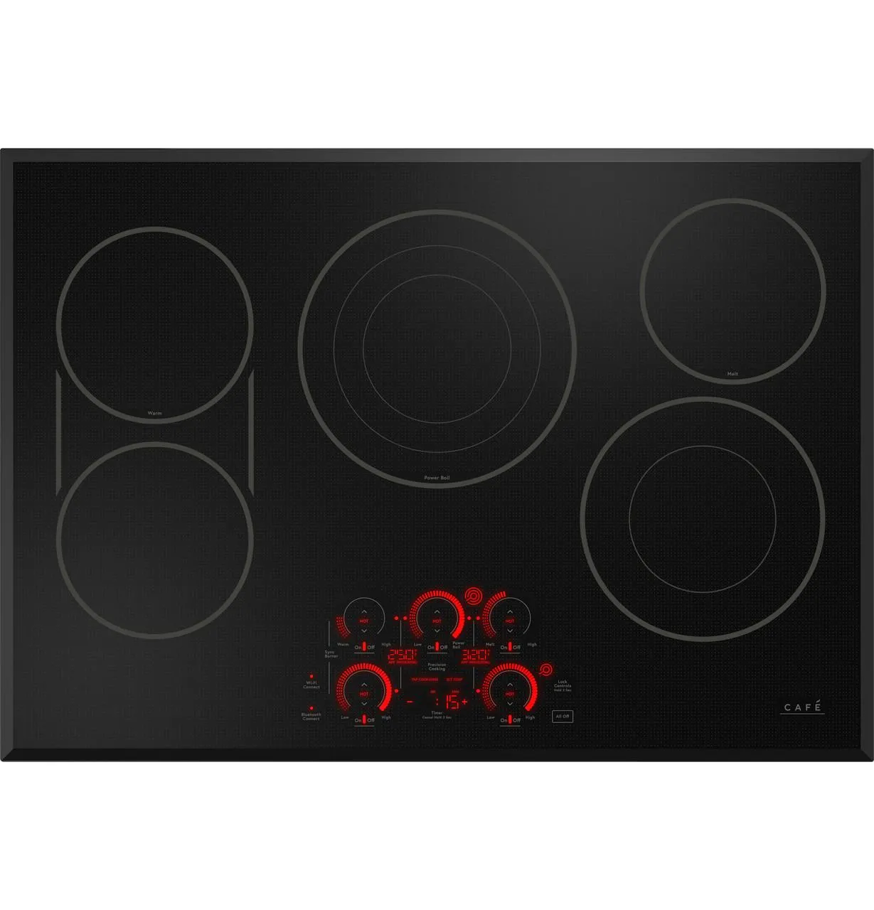 Cafe CEP90301TBB Caf(eback)™ 30" Touch-Control Electric Cooktop