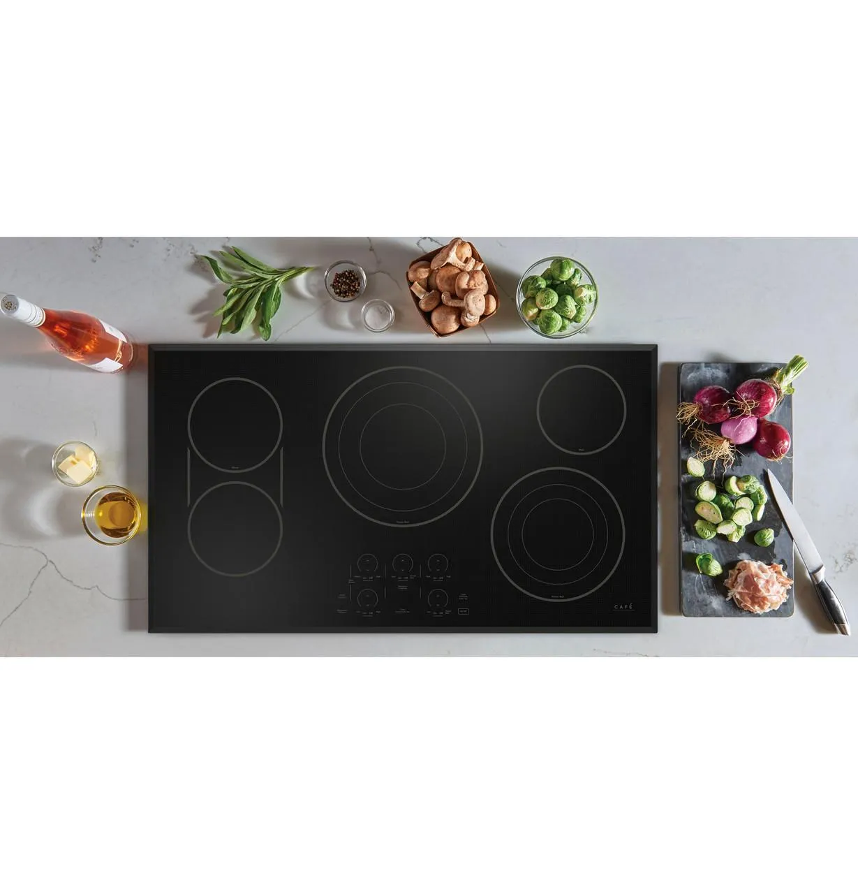 Cafe CEP90361TBB Caf(eback)™ 36" Touch-Control Electric Cooktop