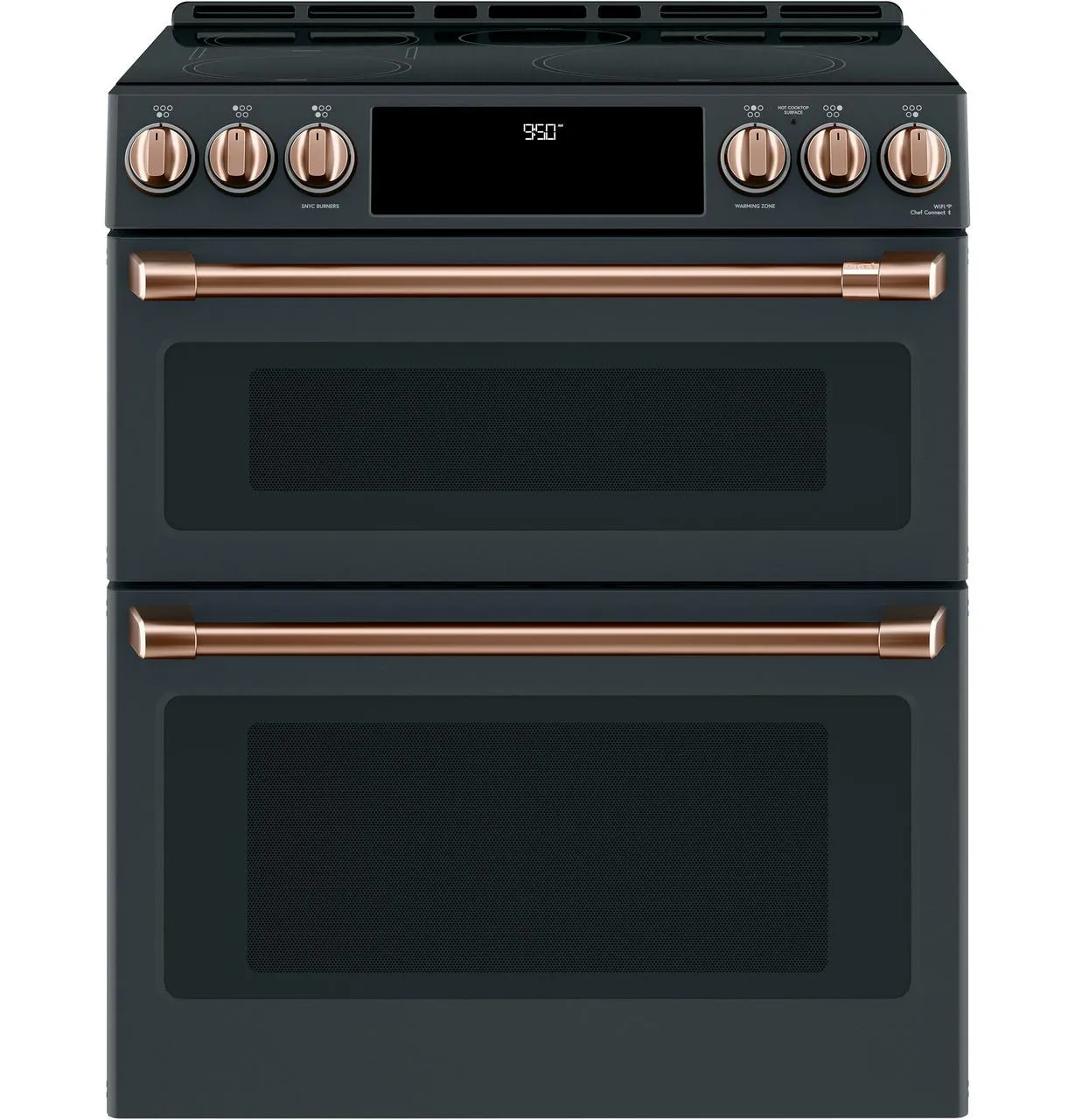 Cafe CHS950P3MD1 Caf(eback)™ 30" Smart Slide-In, Front-Control, Induction and Convection Double-Oven Range