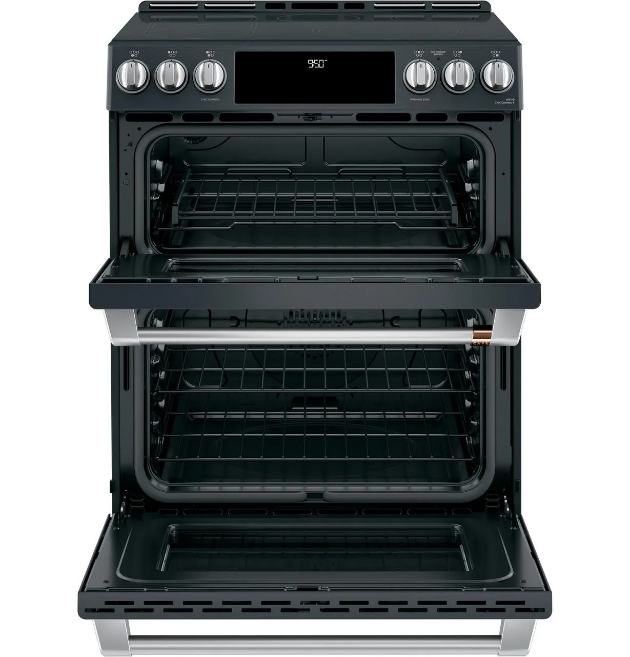 Cafe CHS950P3MD1 Caf(eback)™ 30" Smart Slide-In, Front-Control, Induction and Convection Double-Oven Range