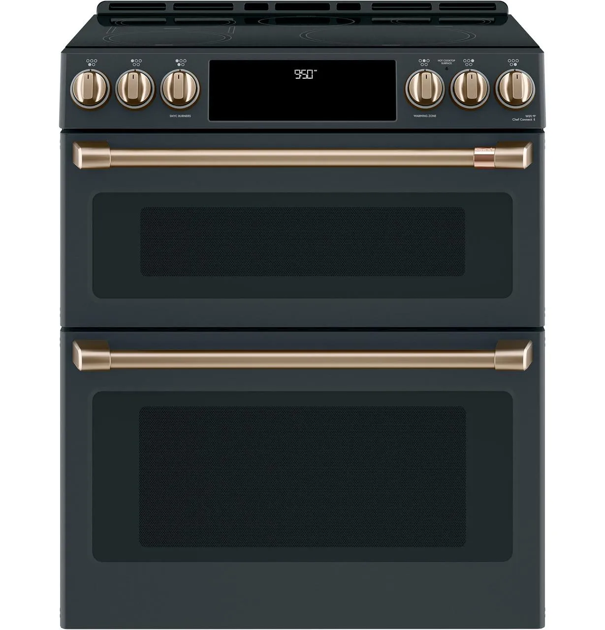 Cafe CHS950P3MD1 Caf(eback)™ 30" Smart Slide-In, Front-Control, Induction and Convection Double-Oven Range