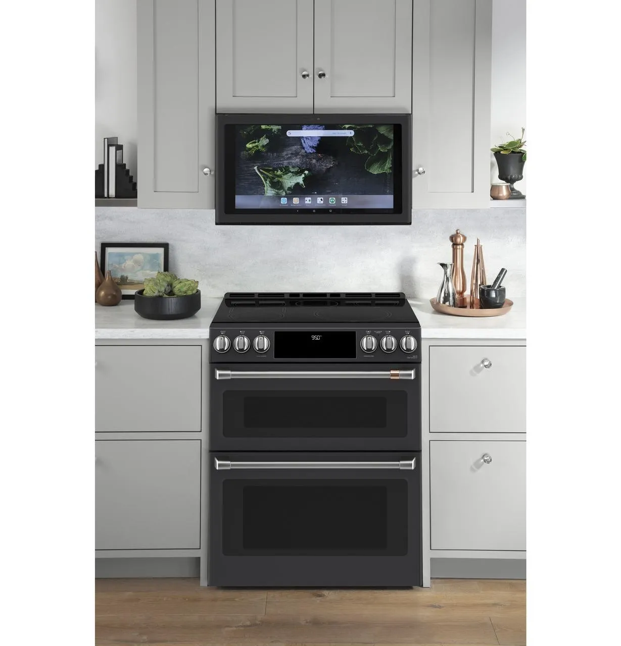 Cafe CHS950P3MD1 Caf(eback)™ 30" Smart Slide-In, Front-Control, Induction and Convection Double-Oven Range