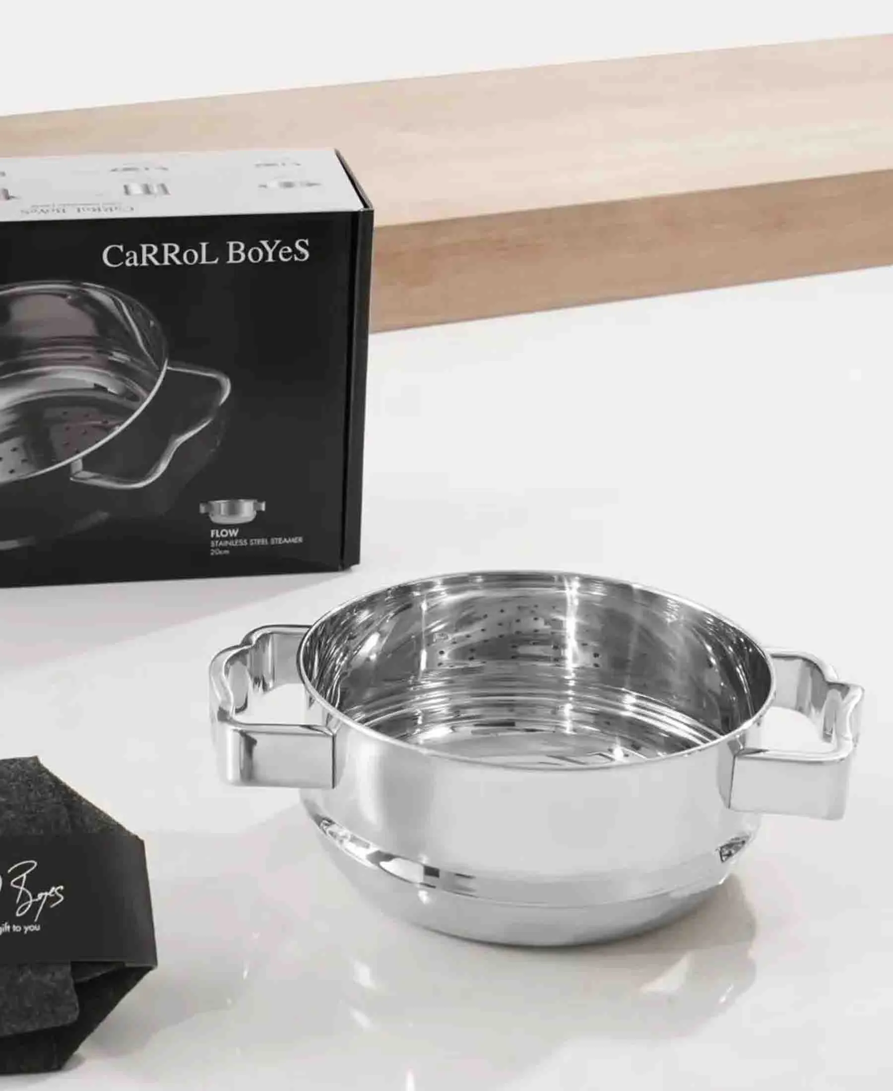 Carrol Boyes Flow 20cm Steamer - Silver