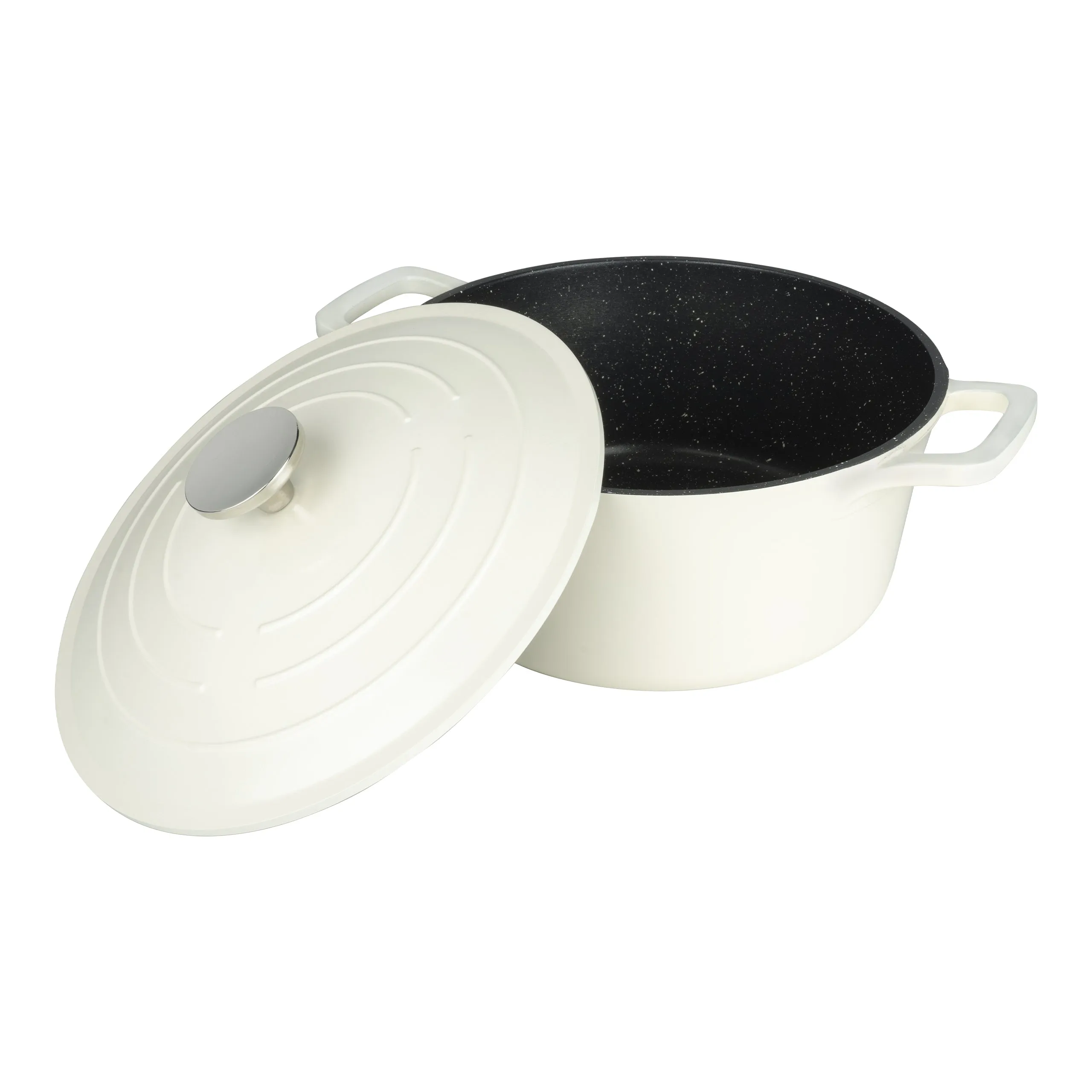 Commichef Cast Aluminium 24cm Round Casserole - Cream