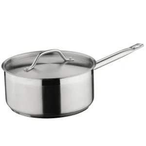 Commichef  Stainless Steel Saucepan and Lid - 24cm