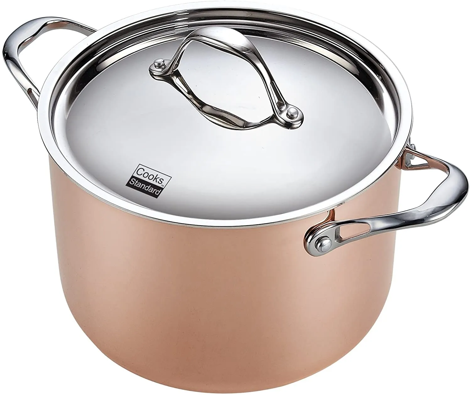 Cooks Standard Copper, Stainless Steel 8-Piece Multi-Ply Clad Cookware Set