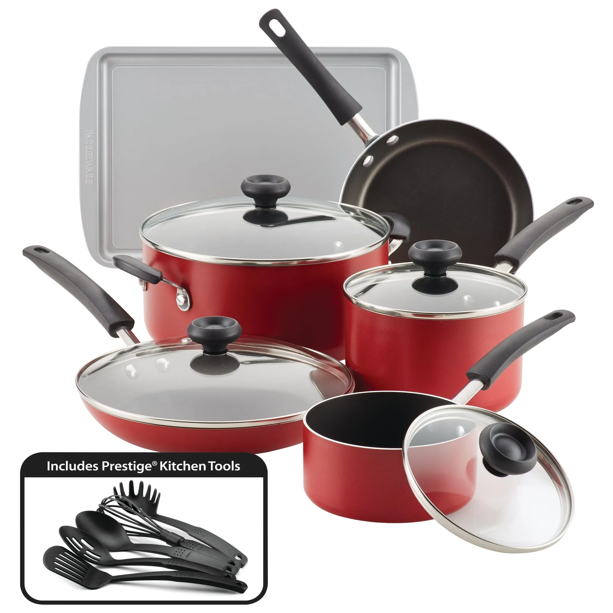 Easy Clean 15-Piece Nonstick Cookware Set