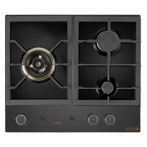 FOTILE Luna Series 600MM 23MJ/h 3 Burner Glass Gas Cooktop GLG60305-Y