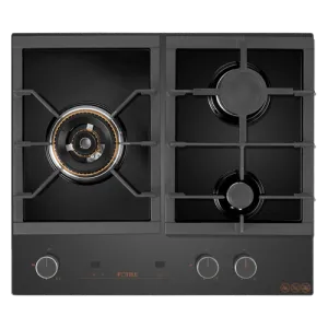 FOTILE Luna Series 600MM 23MJ/h 3 Burner Glass Gas Cooktop GLG60305-Y