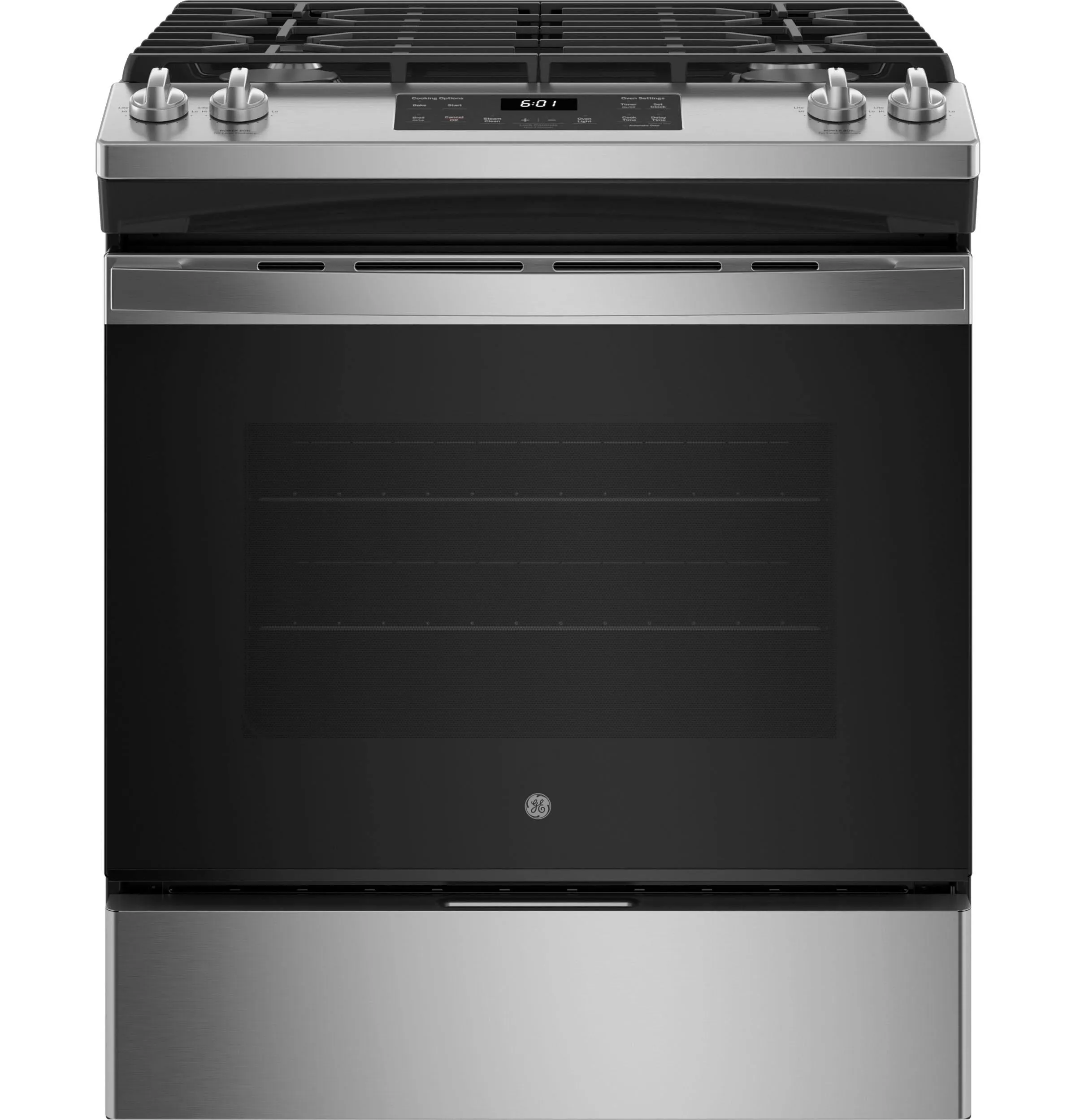 GE® 30" Slide-In Front Control Gas Range