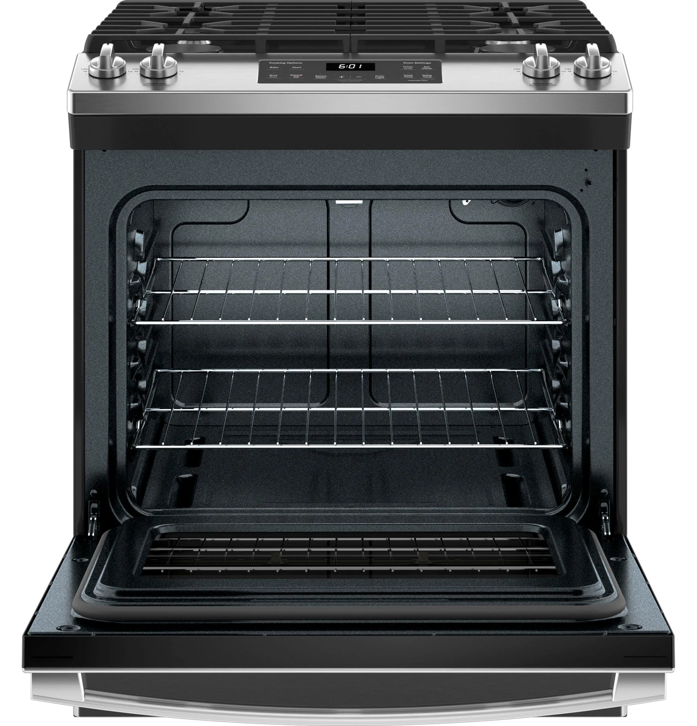 GE® 30" Slide-In Front Control Gas Range