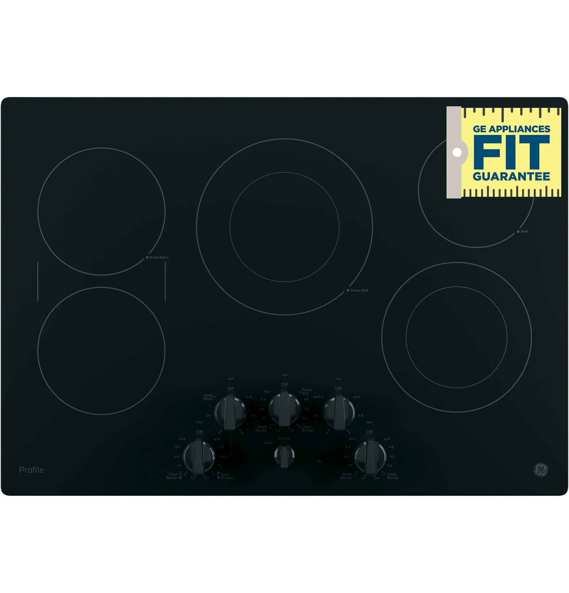 GE Profile™ 30" Built-In Knob Control Electric Cooktop