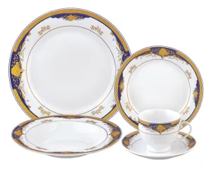 GULNAR BLUE RIM DINNER SET 69 PCS