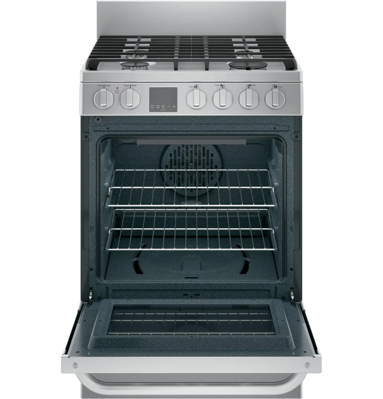 Haier QGAS740RMSS 24" 2.9 Cu. Ft. Gas Free-Standing Range with Convection and Modular Backguard