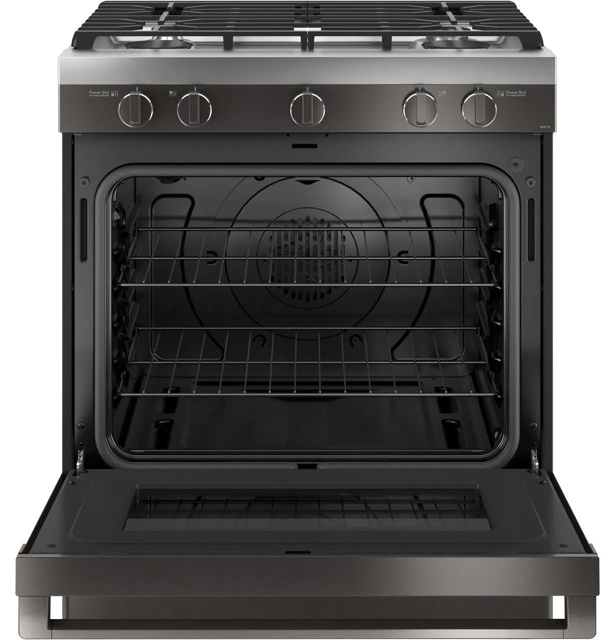 Haier QGSS740BNTS 30" Smart Slide-In Gas Range with Convection