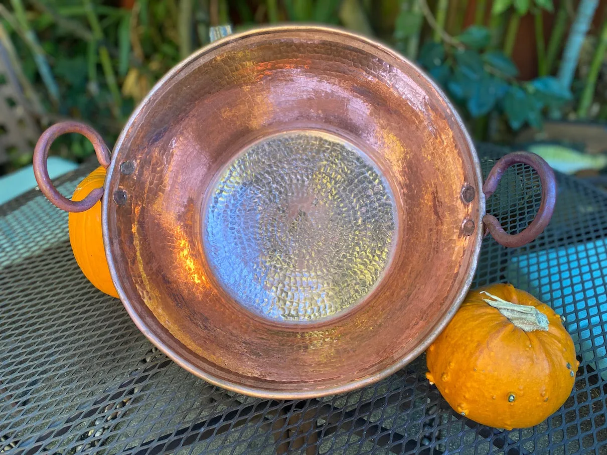 Hammered Copper Cazo (Cooking Pot)