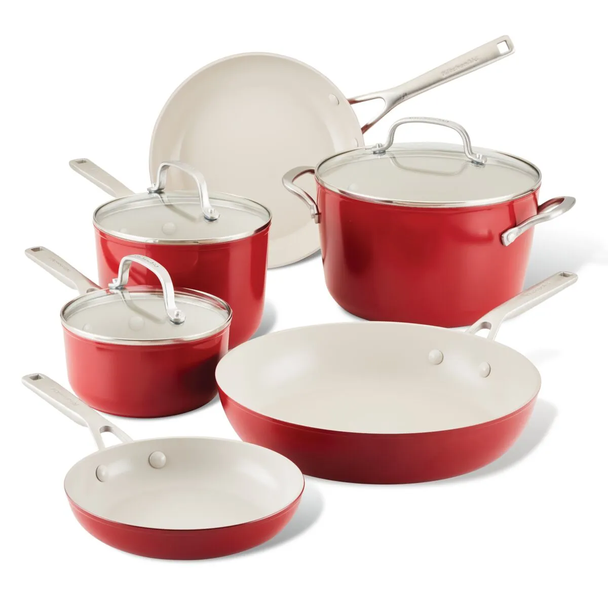 Hard-Anodized Ceramic Nonstick 9-Piece Cookware Set