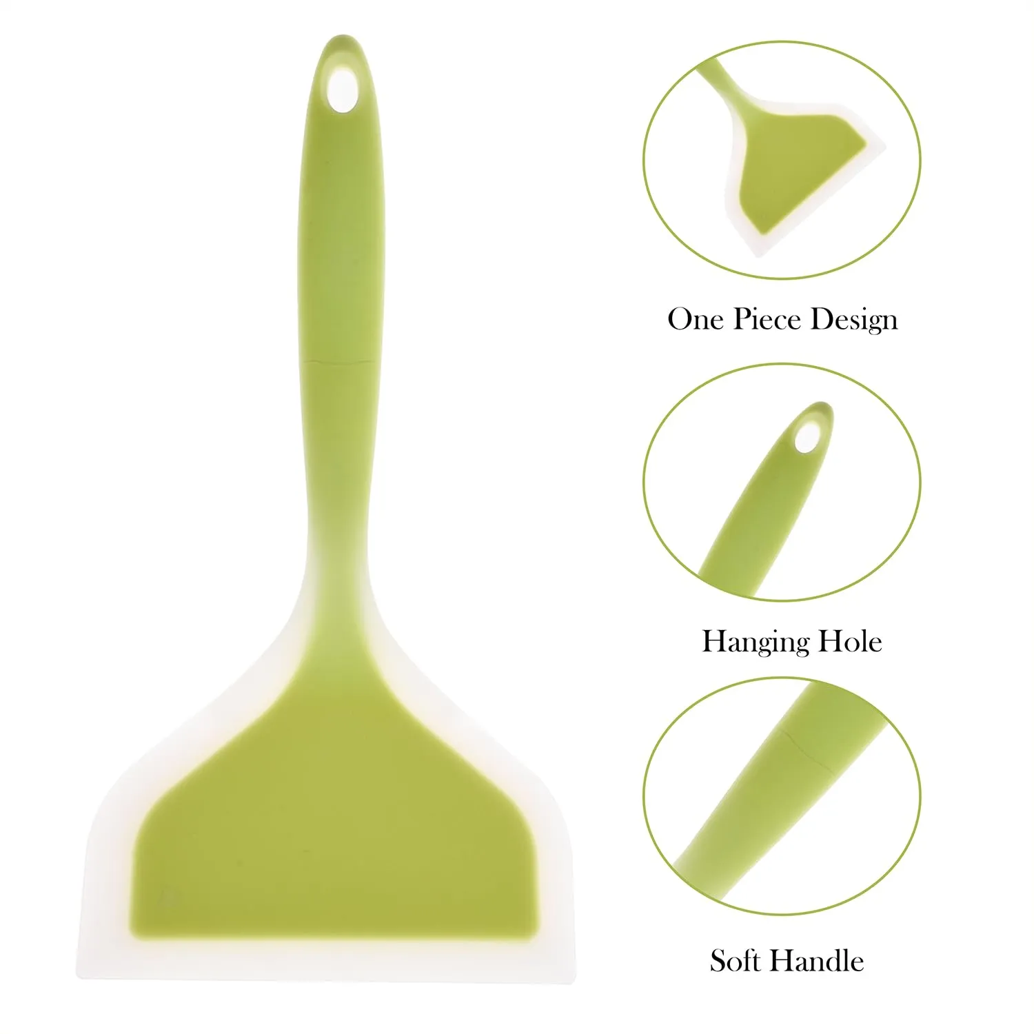 Heart Home Turner | Silicone Wide Spatula Turner | Spatulas Turner for Nonstick Cookware | Omelette Turner for Cooking | Kitchen Turners | New Big Spatula | Pack of 2 | Multi