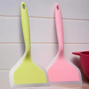 Heart Home Turner | Silicone Wide Spatula Turner | Spatulas Turner for Nonstick Cookware | Omelette Turner for Cooking | Kitchen Turners | New Big Spatula | Pack of 2 | Multi