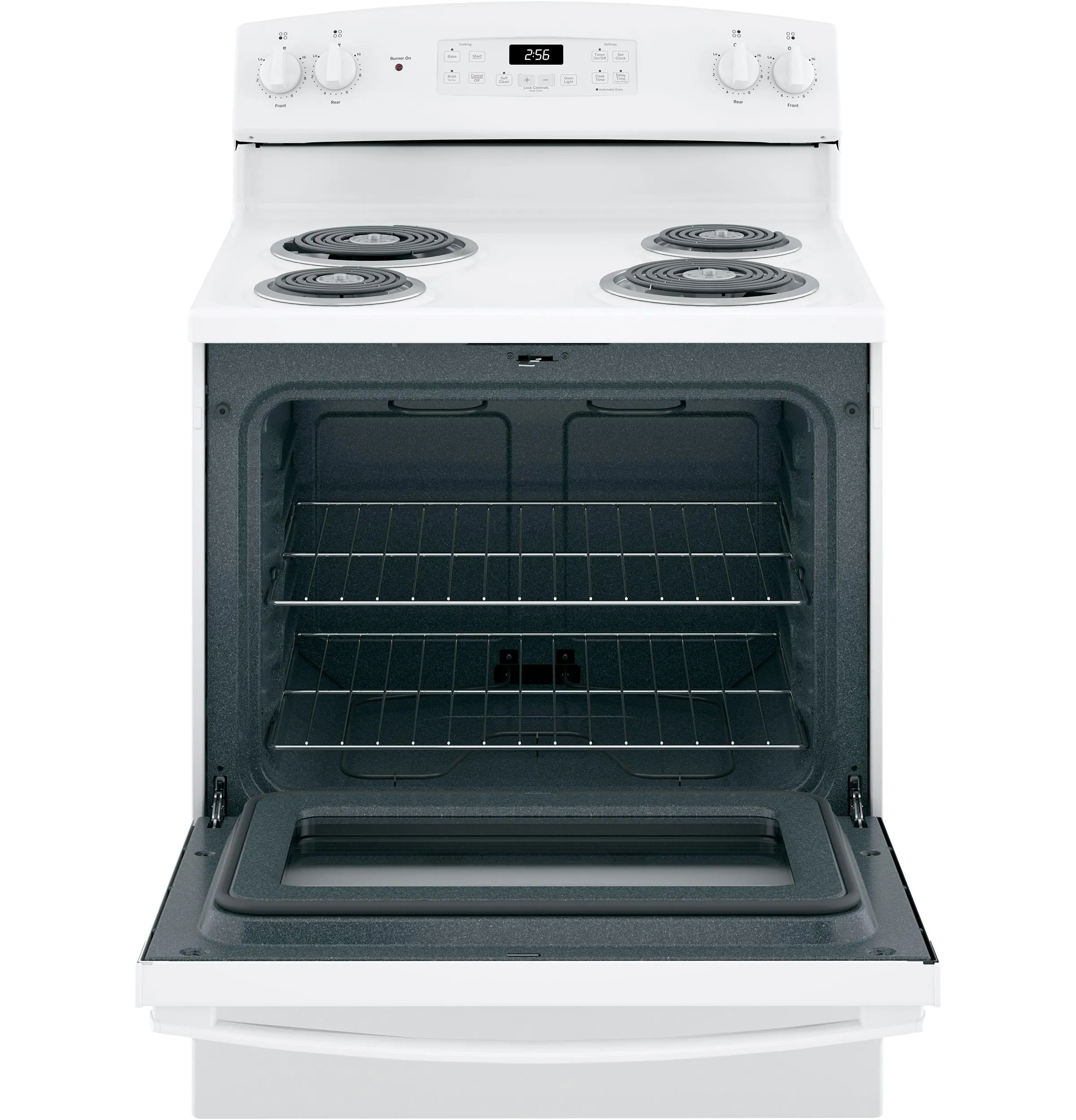 JB256DMWW GE® ENERGY STAR® 30" Free-Standing Self-Clean Electric Range