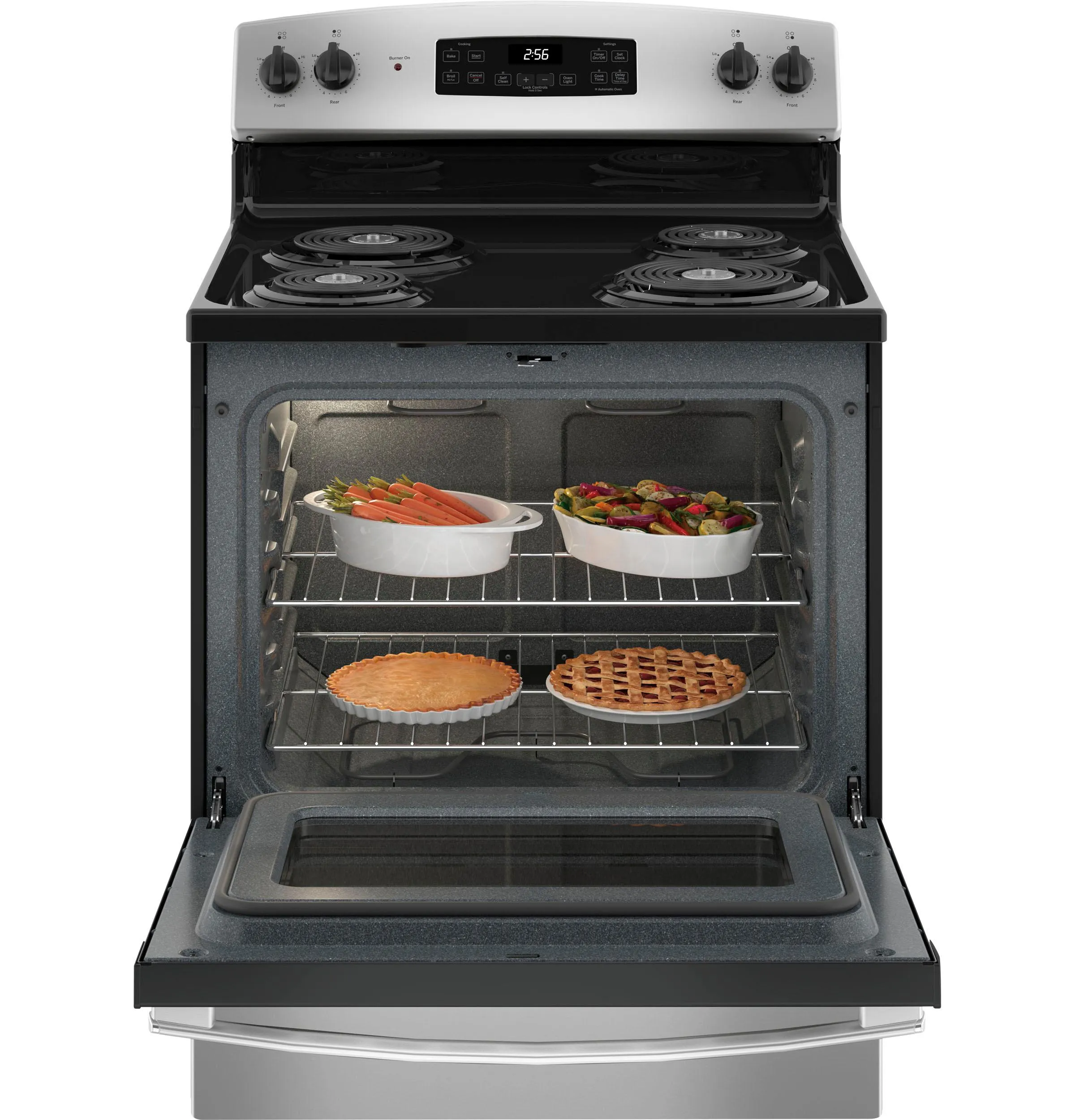 JB256RTSS GE® ENERGY STAR® 30" Free-Standing Self-Clean Electric Range