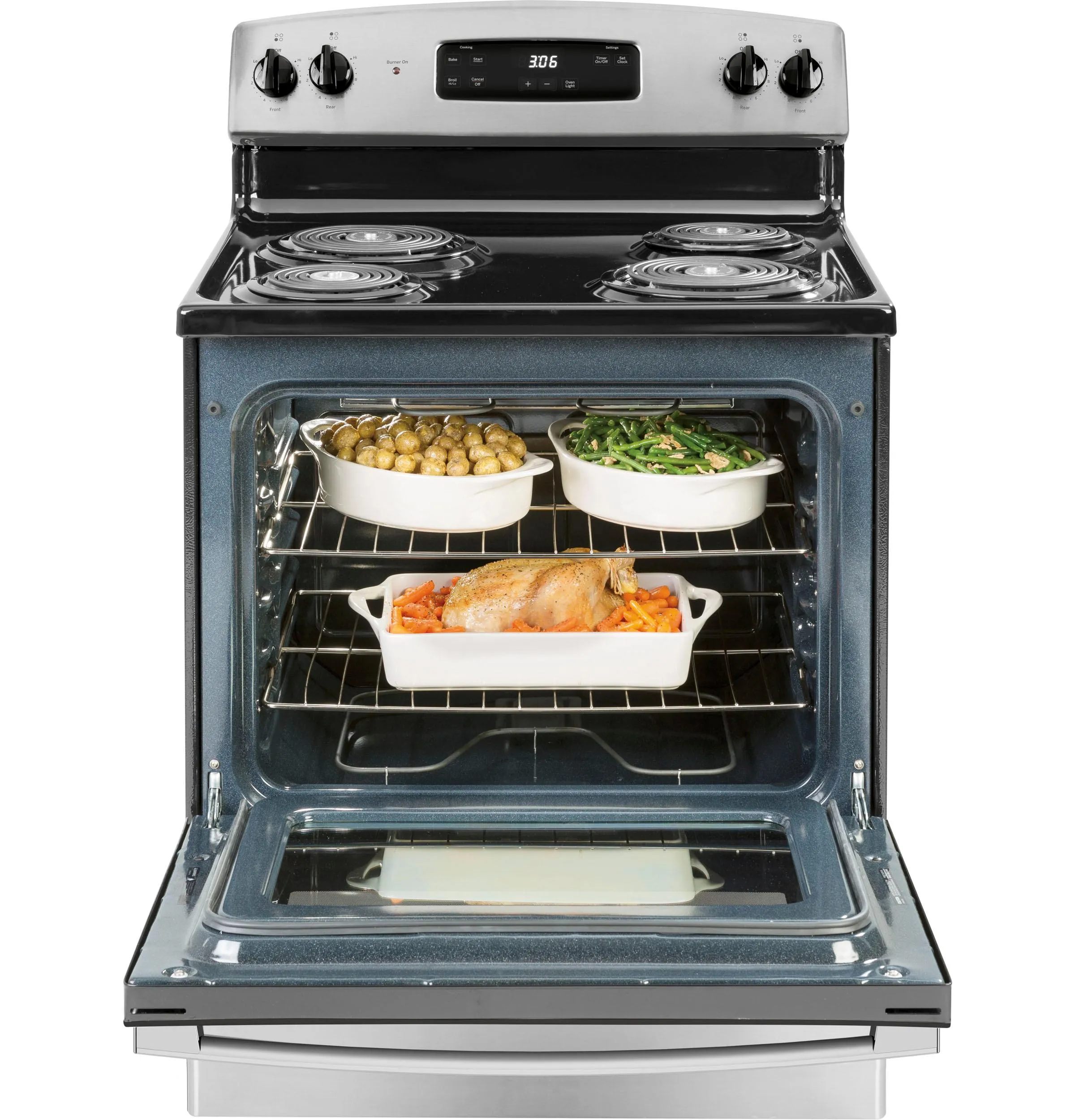 JBS360RTSS GE® ENERGY STAR® 30" Free-Standing Electric Range