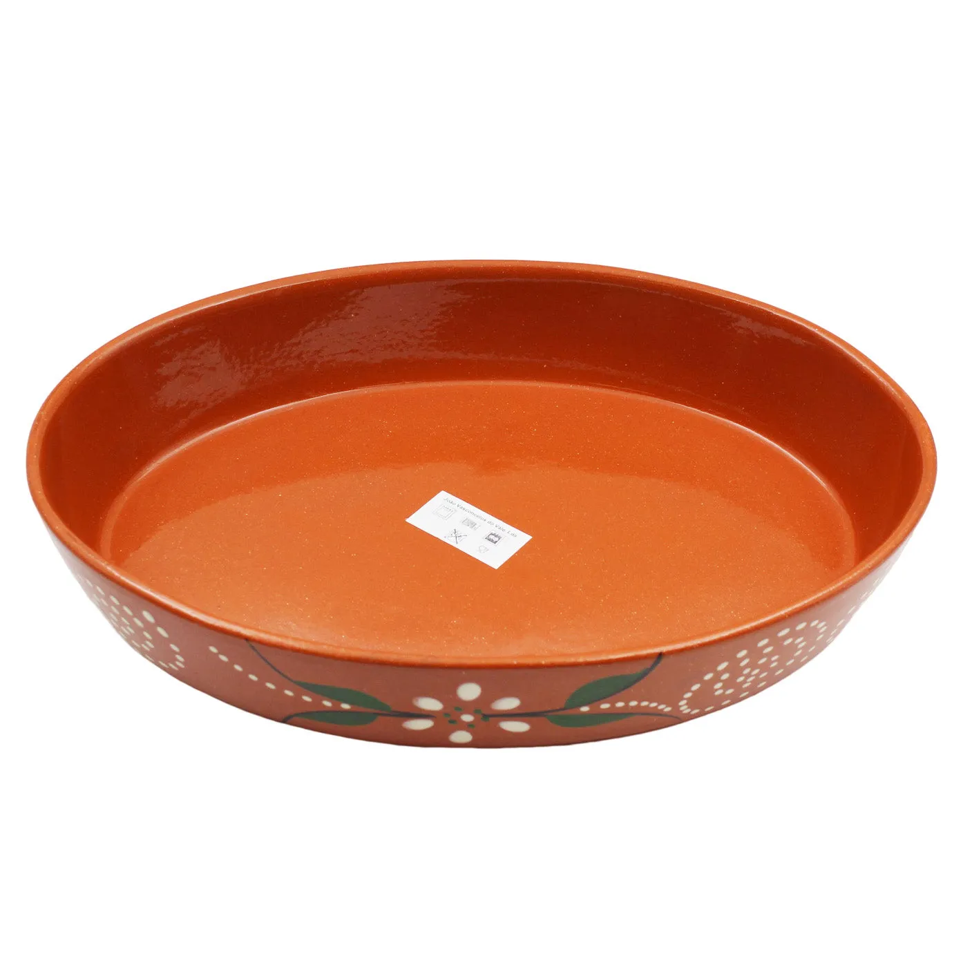 João Vale Hand Painted Traditional Clay Terracotta Oval Roaster